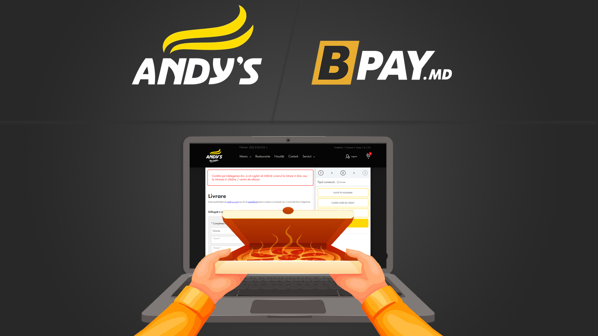 Andys.md – оплачивай заказ пиццы кошельком BPAY