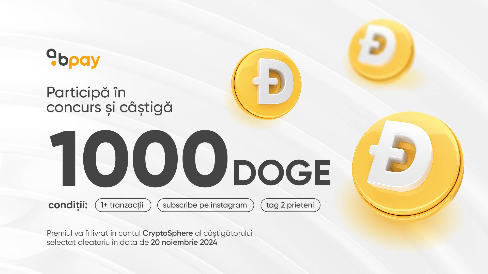 Participă în concurs și câștigă 1000 DOGE